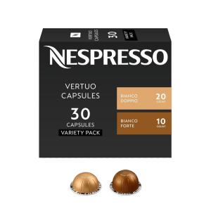 imageNespresso Capsules Vertuo Bianco Variety Pack 30Count Pack of 1 Coffee PodsBianco DoppioForte Variety