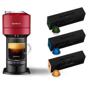 imageNespresso Vertuo Next Coffee and Espresso Machine NEW by Breville Cherry Coffee Maker and Espresso Machine  Nespresso Capsules VertuoLine Medium and Dark Roast Coffee 30 Count Coffee PodsCherry Red