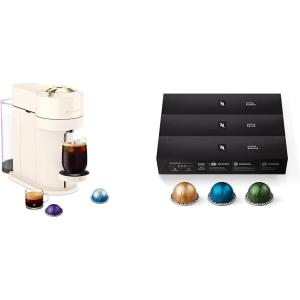 imageNespresso Vertuo Next Coffee and Espresso Maker by DeLonghi Creamy White with Gold with Capsules
