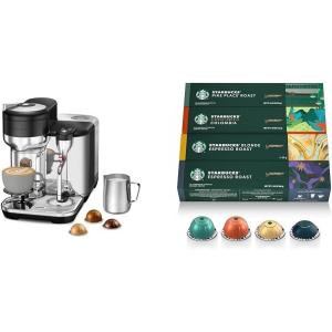 imageNespresso Vertuo Creatista Coffee and Espresso Maker by Breville Black Truffle  Starbucks Capsules