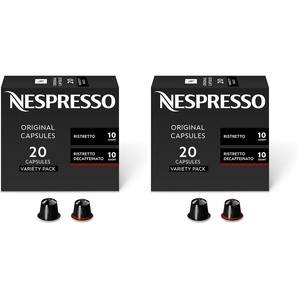 image:imageNespresso Capsules Original Ristretto Variety Pack Dark Roast Espresso Coffee 20  Count Pack of 2 Coffee Pods