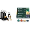 image:imageNespresso Vertuo Coffee and Espresso Maker by Breville Chrome with Aeroccino Milk Frother  Starbucks Capsules