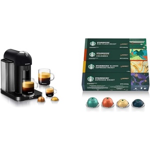 image:imageNespresso Vertuo Coffee and Espresso Maker by Breville Matte Black  Starbucks Capsules