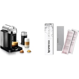 image:imageNespresso Vertuo Coffee and Espresso Maker by Breville Chrome with Aeroccino Milk Frother Descaling Kit
