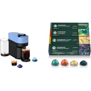 image:imageNespresso Vertuo Pop Coffee and Espresso Machine by DeLonghi Pacific Blue  Starbucks Capsules