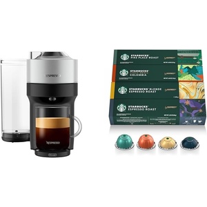 image:imageNespresso Vertuo Pop Deluxe Coffee and Espresso Maker by DeLonghi Silver  Starbucks Capsules