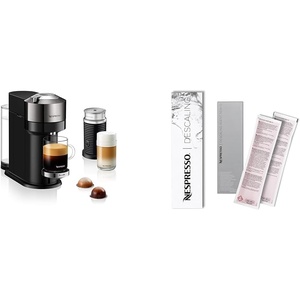 image:imageNespresso Vertuo Next Deluxe Coffee and Espresso Maker by Breville with Aeroccino Milk Frother Dark Chrome Descaling Kit