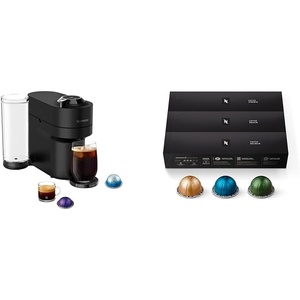 image:imageNespresso Vertuo Pop Coffee and Espresso Maker by DeLonghi Black Matte with Dark Chrome and Capsules Vertuo Line Medium and Dark Roast Coffee Variety Pack
